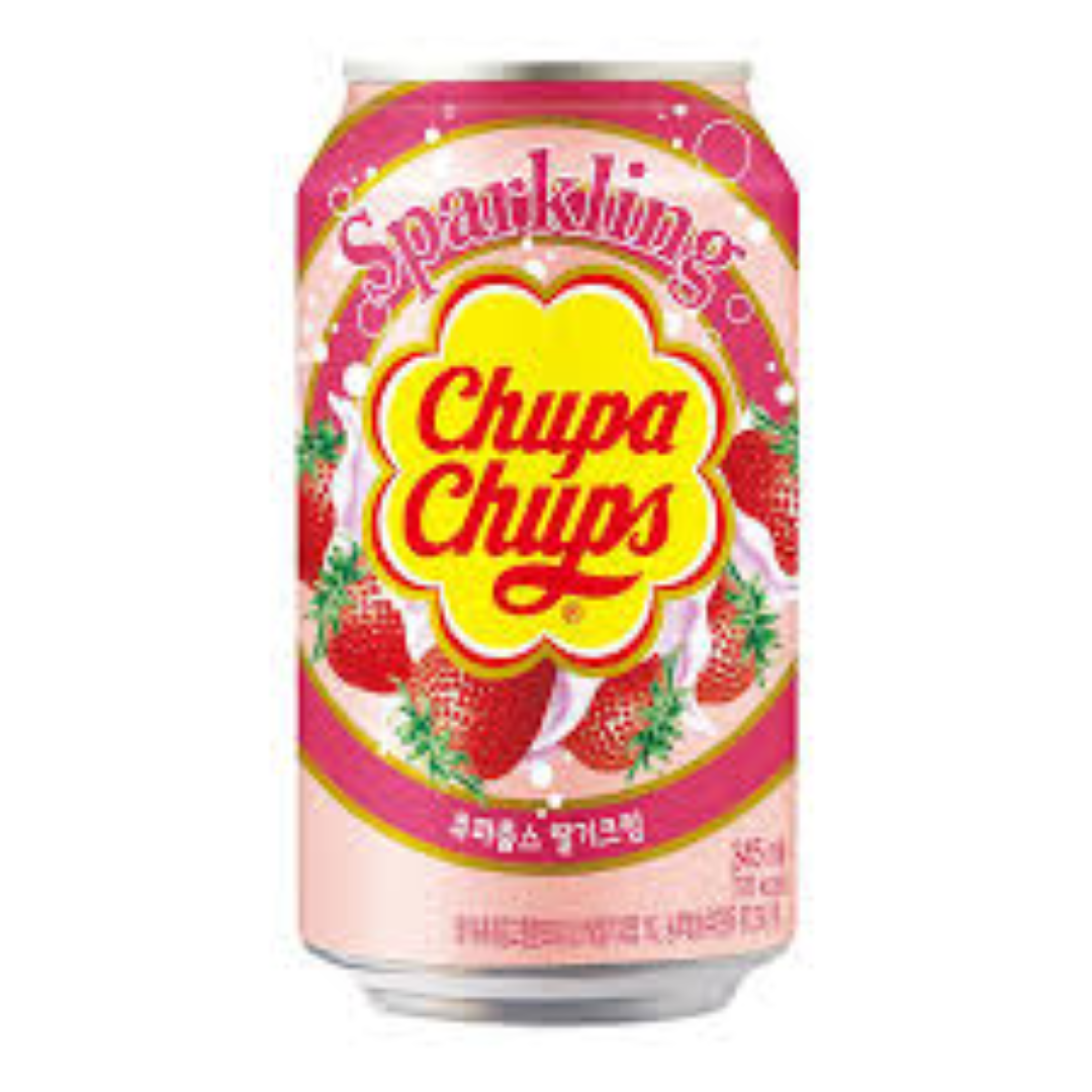 CHUPA CHUPS SPARKLING STRAWBERRY N CREAM 345ML